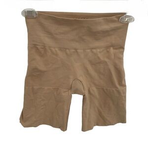 Assets by Spanx Shapewear Shorts Womens Shaping High Waist Beige XL NWOT